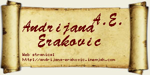 Andrijana Eraković vizit kartica